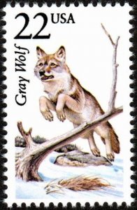 United States 2322 - Mint-NH - 22c Gray Wolf (1987) (cv $1.00)