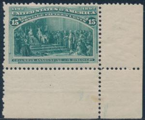 #238 VF OG NH CORNER MARGIN COPY (LIGHT GUM BEND) CV $750 BS4469