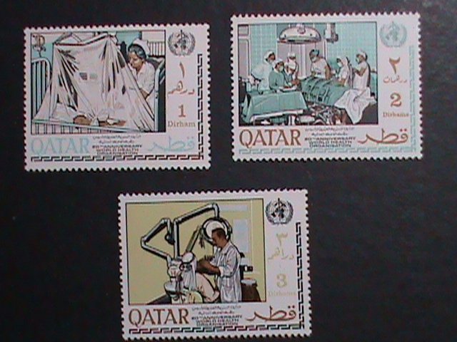 ​QATAR-1968 SC# 134-6  20TH ANNIV:  WORLD HEALTH ORGANIZATION MINT VERY FINE