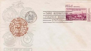 USA 1936 FDC Sc 778b TIPEX Sidenius Cachet First Day Cover New York NY