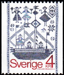 Sweden 1979 MNH Sc #1276 4k Boat Drill-weave tapestry