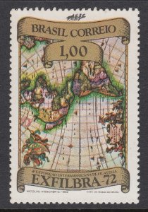 Brazil 1240 Map of Americas mnh
