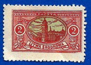 Central Lithuania 1921 - MNH - Scott #36 *