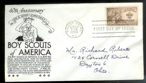 UNITED STATES FDC 3¢ Boy Scouts 1950 Anderson Cachet