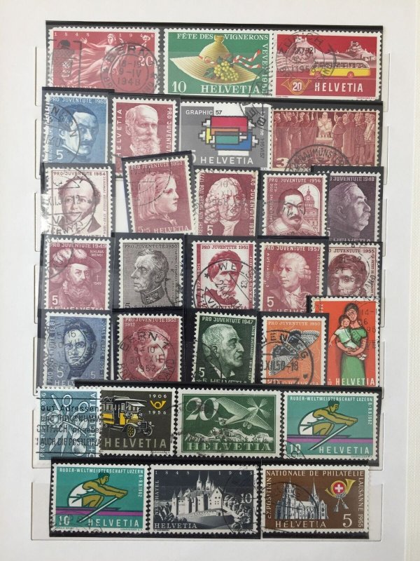 Switzerland 1940s/90 Charity + Sheets Used (120+Items) CP2353