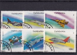 SA14f Tanzania 1993 1993 Military Aircraft used stamps