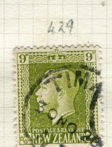 NEW ZEALAND; 1915 early GV portrait issue used Shade of 9d. value