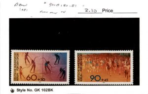 Germany - Berlin, Postage Stamp, #9NB180-9NB181 Mint NH, 1981 Sports (AB)