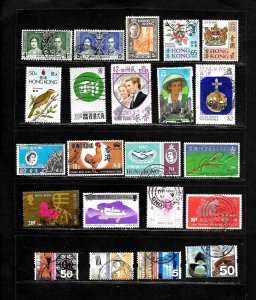 AZ8S Hong Kong Collection of 31 Different Used Stamps