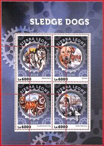 A4569 -SIERRA LEONE -ERROR MISPERF: 2016 Sledge Dogs, Huskies, Malamute, Chinook