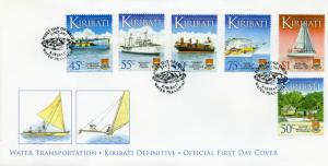 Kiribati 2013 FDC Water Transportation Definitives 16v on 3 Covers Ships Stamps