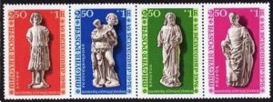 Hungary B312-B315a,MNH.Michel 3136-3139. Gothic sculptures,Buda Castle,1975.