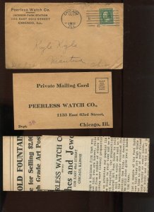 383 Schermack Used on Peerless Watch Co. Chicago Cover MG750