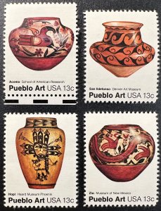 US #1706 - 1709 MNH 13c Pueblo Art 1977 [R1122]