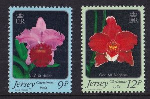 Jersey  #346-347  MNH   1984  Christmas.   flowers