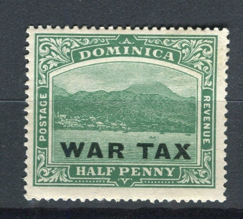 DOMINICA; 1916 early WAR TAX Optd issue Mint hinged 1/2d. value
