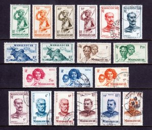 Madagascar - Scott #269-285 - MLH/Used - Complete set, see desc. - SCV $7.25