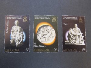 Gibraltar 1975 Sc 326-28 set MNH