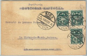 69005 - LATVIA - POSTAL HISTORY - POSTCARD from RIGA to SWITZERLAND 1923-