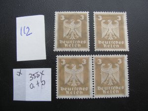 Germany 1924 MNH SC 330 LOT- A & B COLOR TYPES VF  (112)