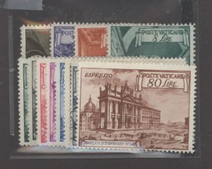 Vatican City #122-131/E11-E12 Unused Multiple