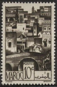 French Morocco 221 (mh) 10c The Terraces, black brown (1947)