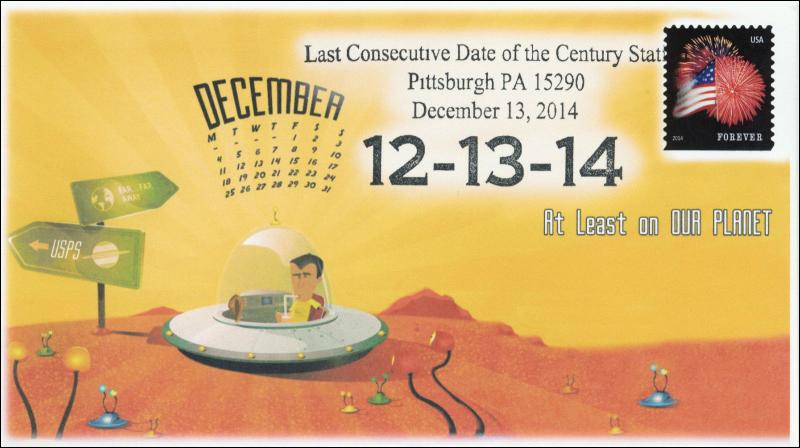 2014, Last Consecutive Date of the Century, Pittsburgh PA, Pictorial Postmark