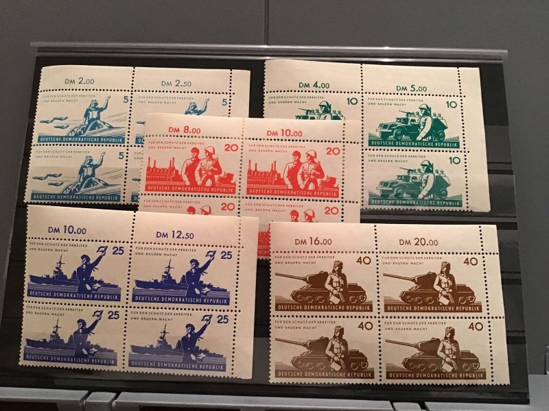 East Germans People’s Army 1962 mint never hinged stamps blocks R23784