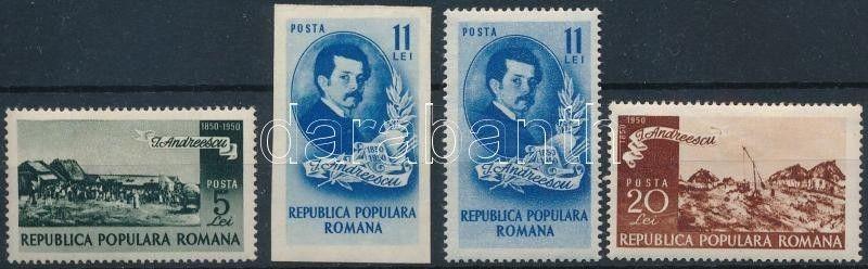 Romania stamp Ion Andreescu set MNH 1950 Mi 1201-1204 Famous people WS228303