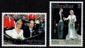 Gibraltar # 820 - 821 MNH