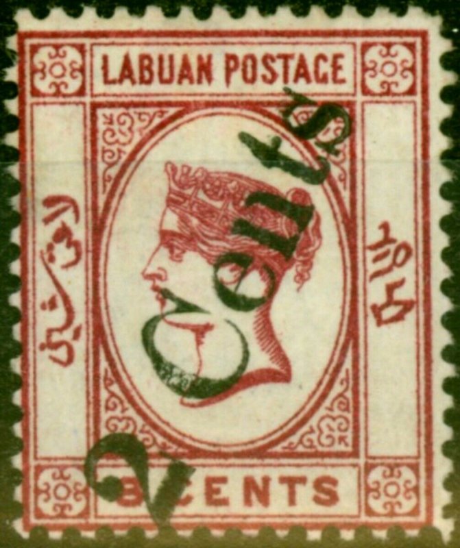 Labuan 1885 2c on 8c Carmine SG26 Fine Mtd Mint