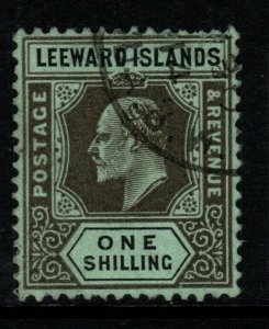 LEEWARD ISLANDS SG43 1911 1/= BLACK/GREEN FINE USED