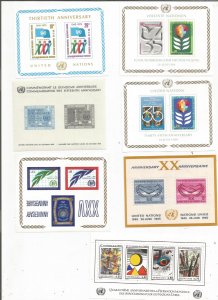 UNITED NATIONS SOUV SHEET COLLECTION, MNH