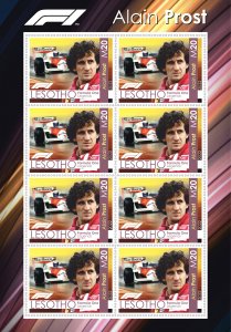 Stamps. Cars, Formula 1, Alain Prost  Lesotho 2022 year 6 sheet perforated