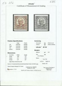 # 686 Used Brown Warren G. Harding XF+