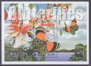 2002 Grenada 5077/B685 Butterflies 6,00 €