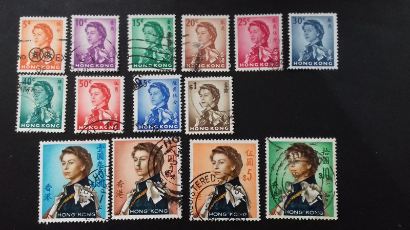 Hong Kong 1962 Queen Elizabeth II - Watermark Upright Used