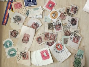 GB France Canada Crest Sheets Cut outs Cinderellas M&U (100s) (LA 829