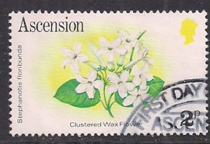 Ascension 1981 QE2 2p Flowers SG 383a used ( E1284 )