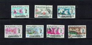 Malaya: Kelantan, 1965 Flowers definitive, short set to  20c, good used.