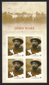 JOHN WARE = BLACK HISTORY MONTH = BACK BK page of 4 = Canada 2012 #2520 MNH