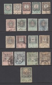 Austria, Bft 238/258 used 1879 General Duty revenues, 18 different, small faults