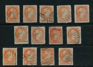 ?Very nice lot of VF centered or better SMALL QUEENS used Canada