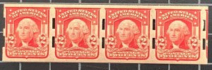 US Stamps - SC# 320AD - MOG BH - Shermack Strip Of 4 - Catalog Value $700.00+