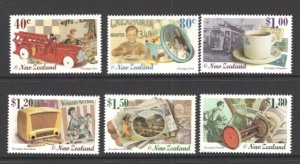 1999 New Zealand Sc #1579-84 - Vintage Nostalgia Life - 6 MNH stamp set Cv $8.20