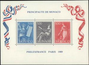 1989 Monaco #1684, Complete Set, Never Hinged