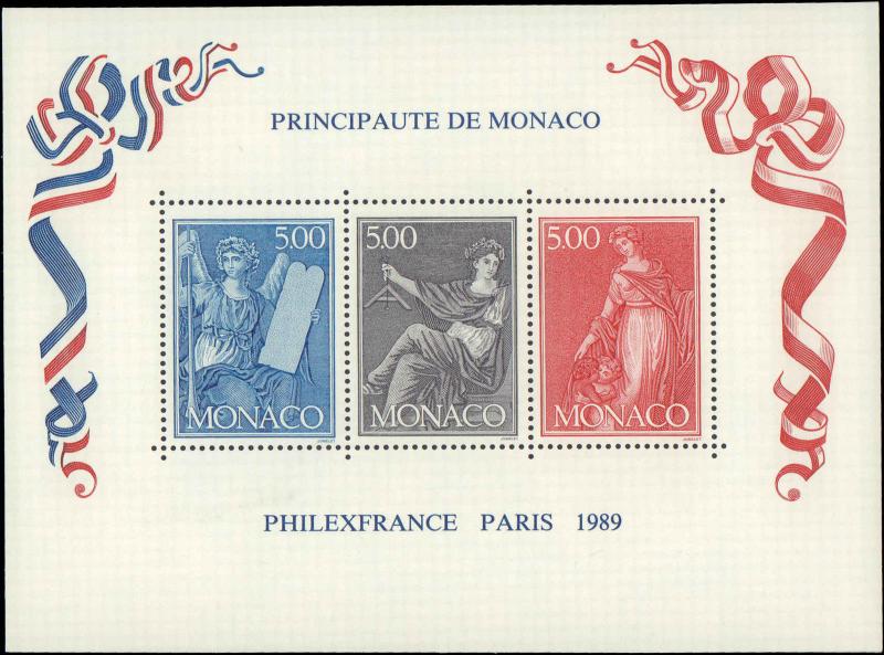 1989 Monaco #1684, Complete Set, Never Hinged