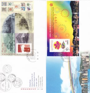 1997, Hong Kong: Last Day British Rule, 1st Day China Rule, Grp 3 (S18849)