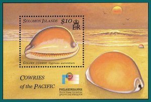 Solomon Islands 2002 Cowrie Shells, Philakorea, MS MNH 944,SGMS1033