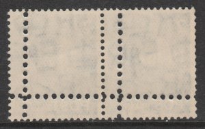 GREAT BRITAIN 1936 KE8 2.5d horiz pair with DOUBLE PERFORATIONS